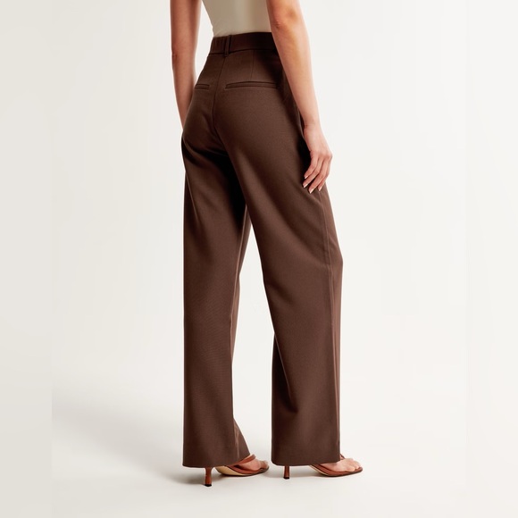 NWT A&F Tailored Pants in Brown - Size Large - Picture 2 of 3